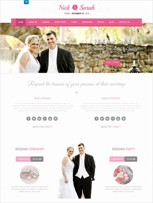 Wedding Website Template Free Awesome 30 Wedding Website themes &amp; Templates