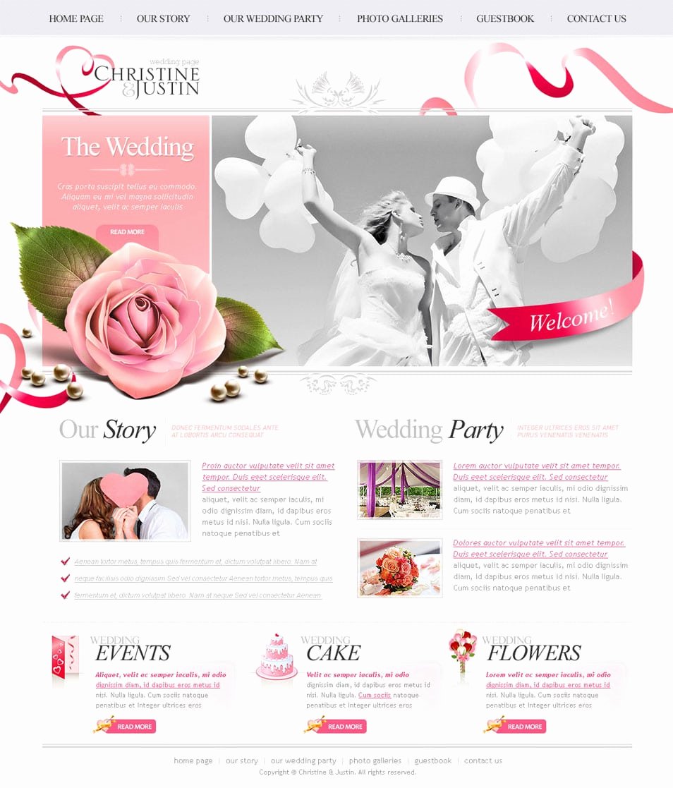 Wedding Website Template Free Awesome Latest Free Web Page Templates Psd Css Author