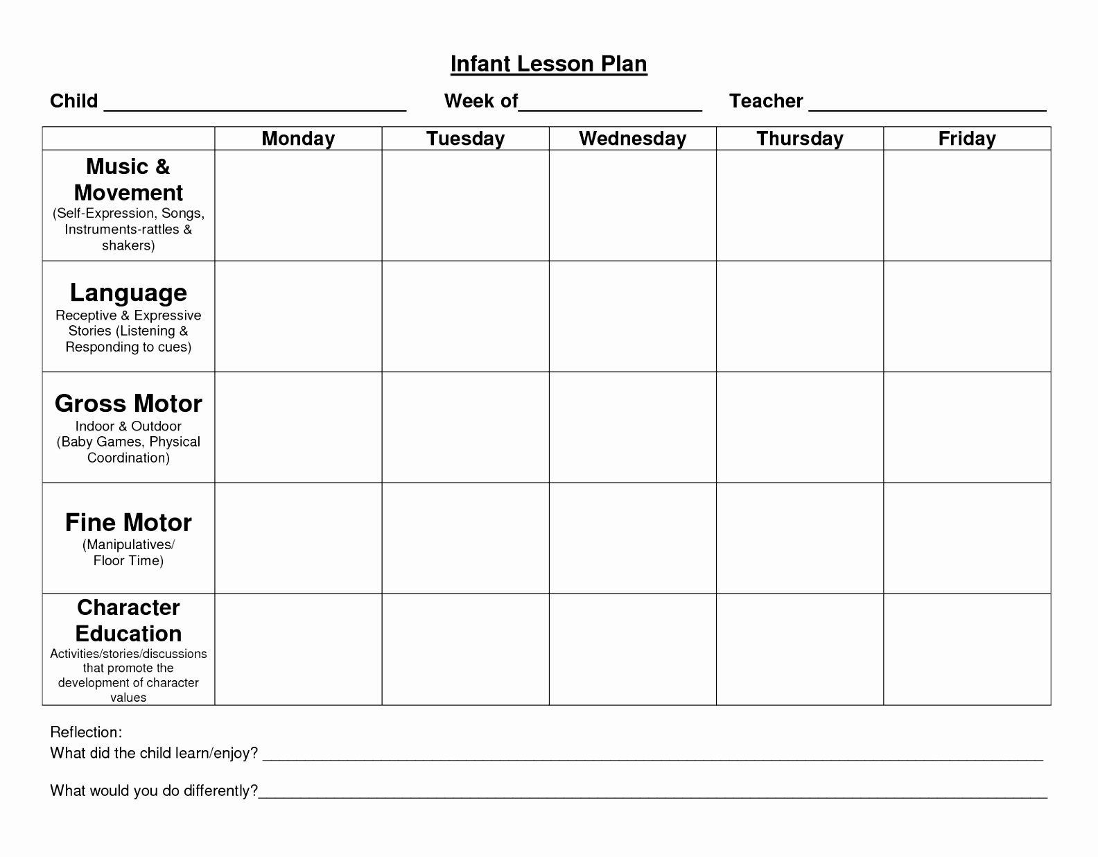 Week Lesson Plan Template Awesome 6 Week Long Lesson Plan Template Otpey