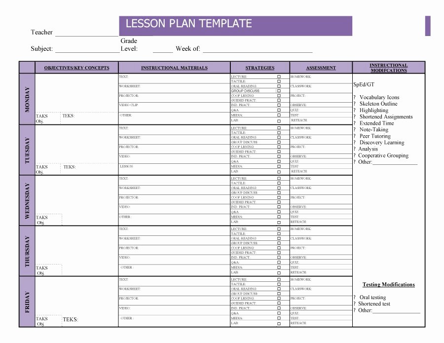 Week Lesson Plan Template Unique 44 Free Lesson Plan Templates [ Mon Core Preschool Weekly]