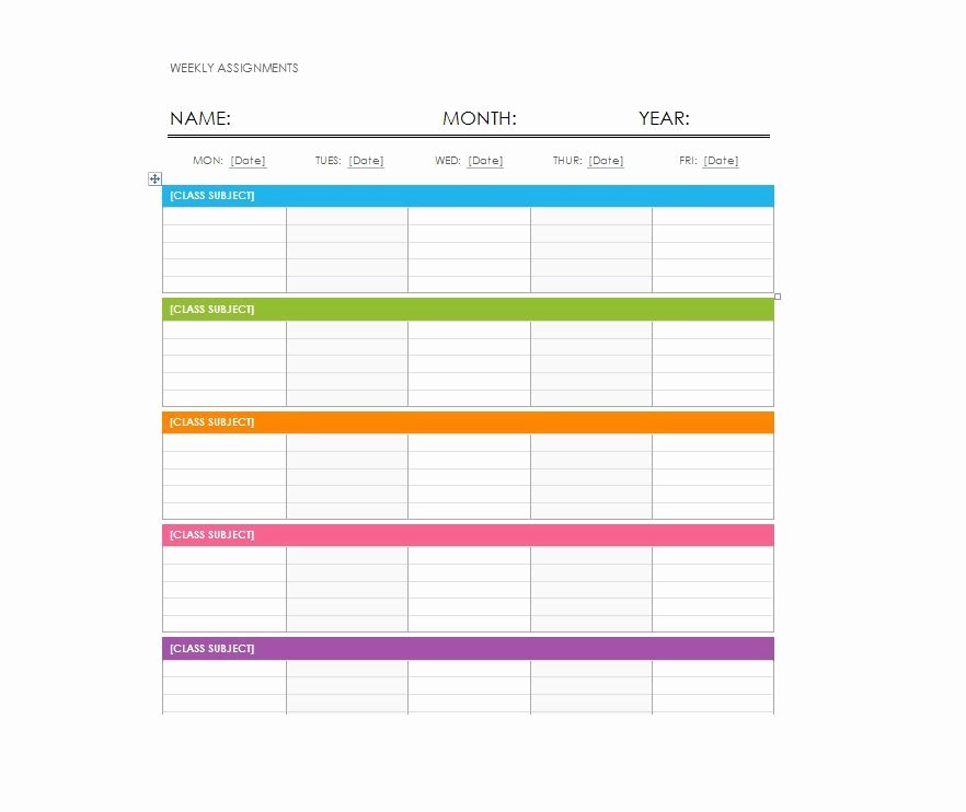 Week Schedule Template Pdf Elegant 26 Blank Weekly Calendar Templates [pdf Excel Word]