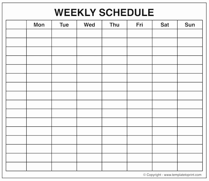 Week Schedule Template Pdf Luxury Hourly Schedule Template – Free Download