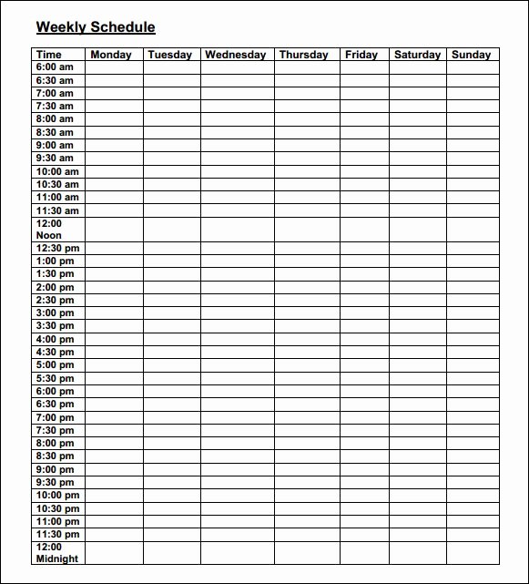 Week Schedule Template Pdf Luxury Weekly Schedule Template Pdf Print This
