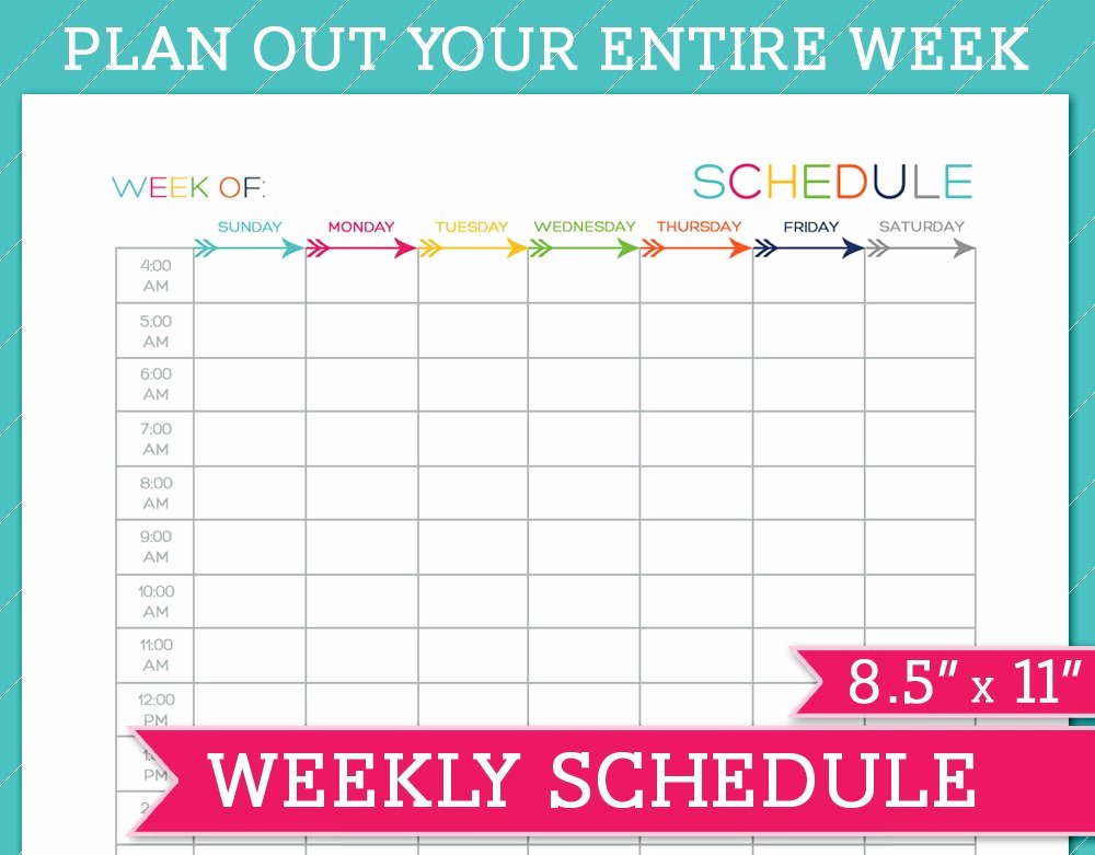 Week Schedule Template Pdf New 5 Weekly Schedule Templates Excel Pdf formats