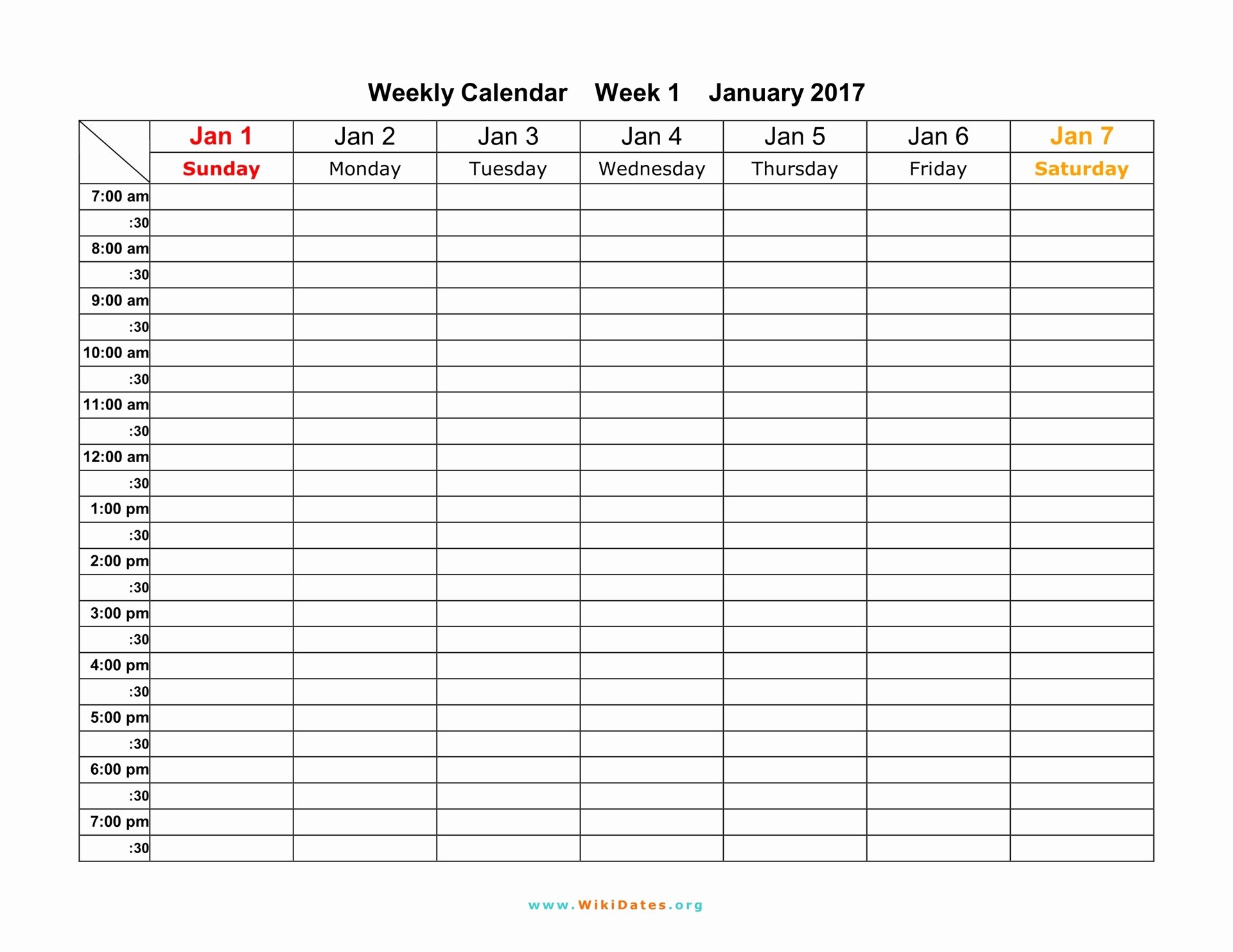 Week Schedule Template Pdf Unique Weekly Calendar Download Weekly Calendar 2017 and 2018