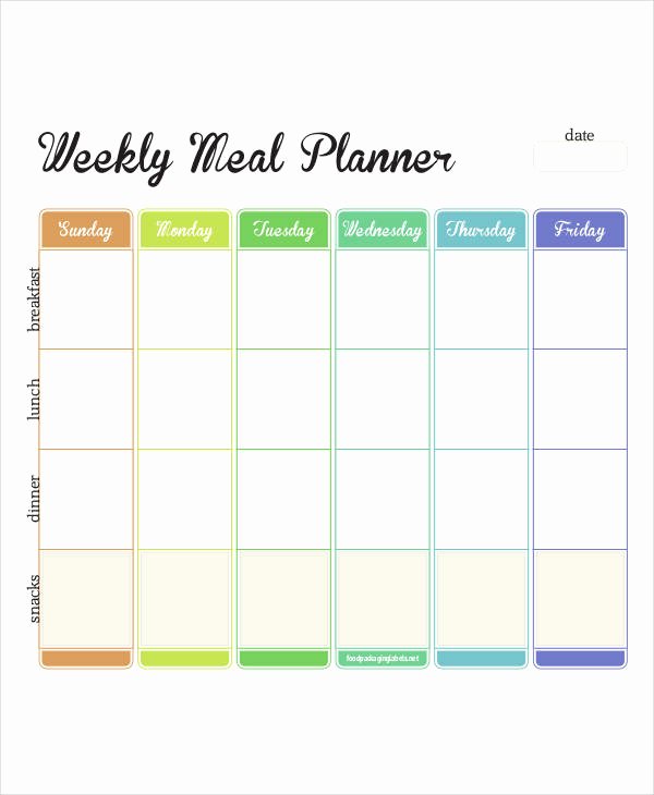 Week Schedule Template Pdf Unique Weekly Planner Template Dc Design