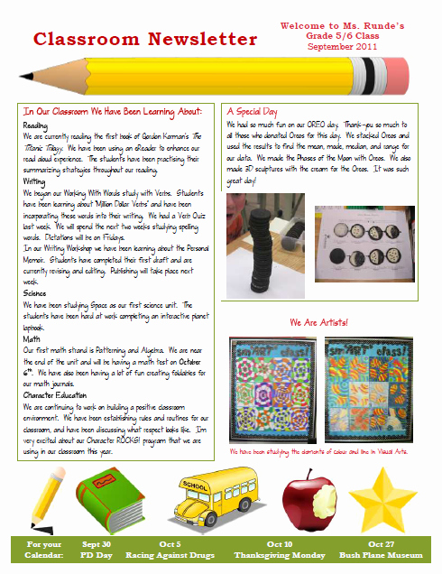 Weekly Classroom Newsletter Template Awesome Runde S Room My New Classroom Newsletter