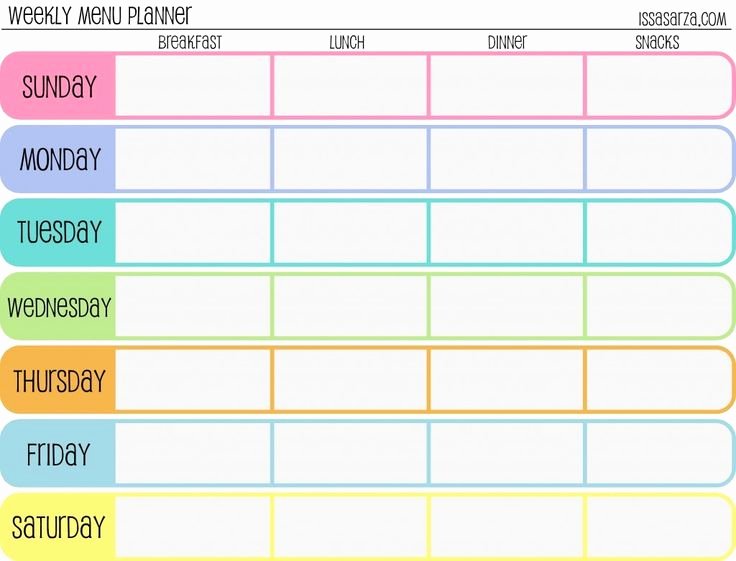 Weekly Dinner Menu Template New 25 Best Ideas About Weekly Meal Planner Template On