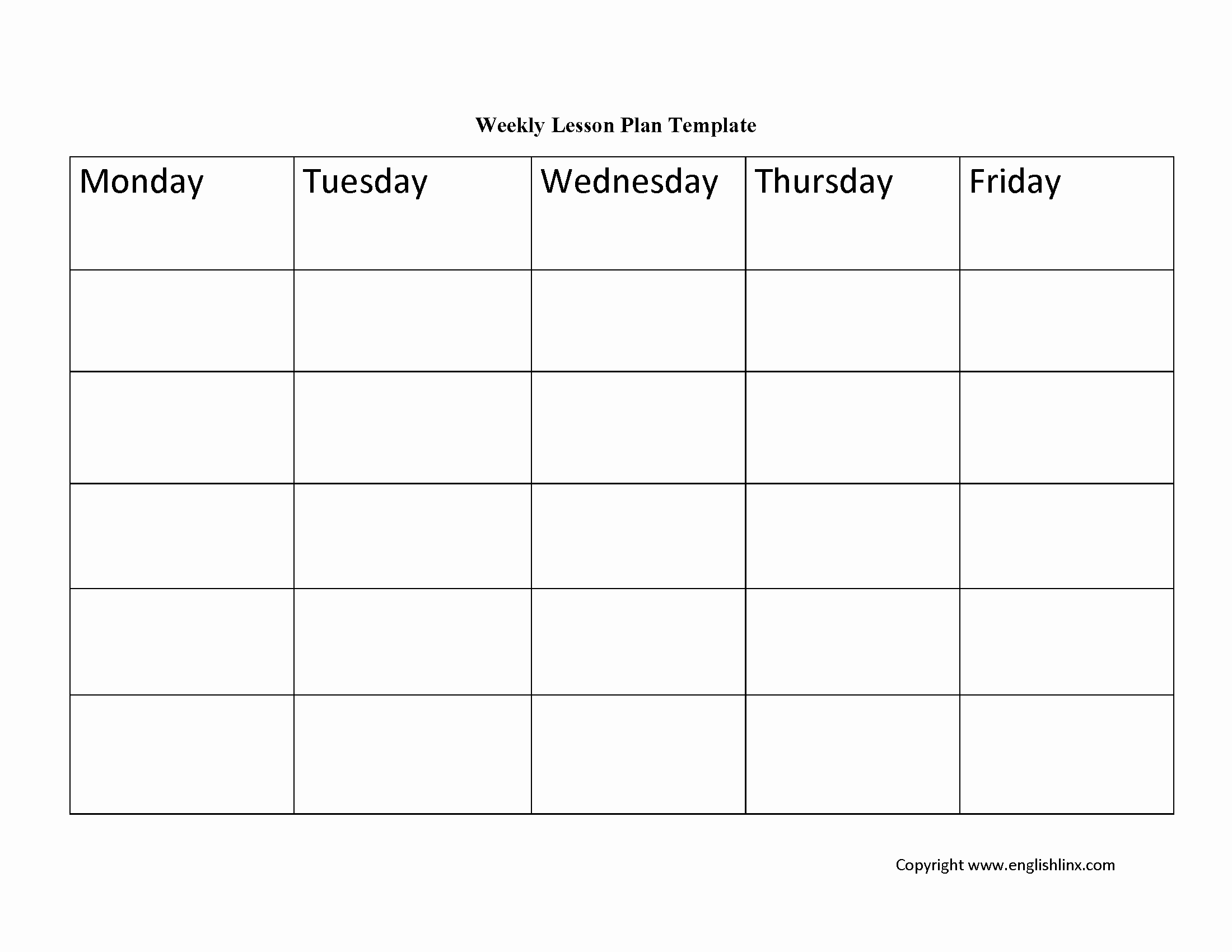 Weekly Lesson Plan Template Unique Lesson Plan Template