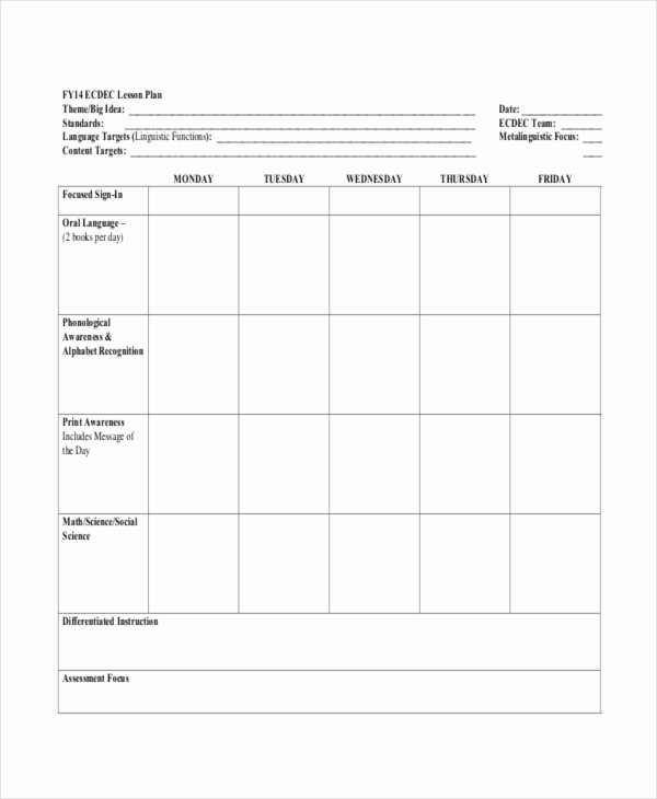 Weekly Lesson Plans Template Elegant Lesson Plan Template 17 Free Word Pdf Documents
