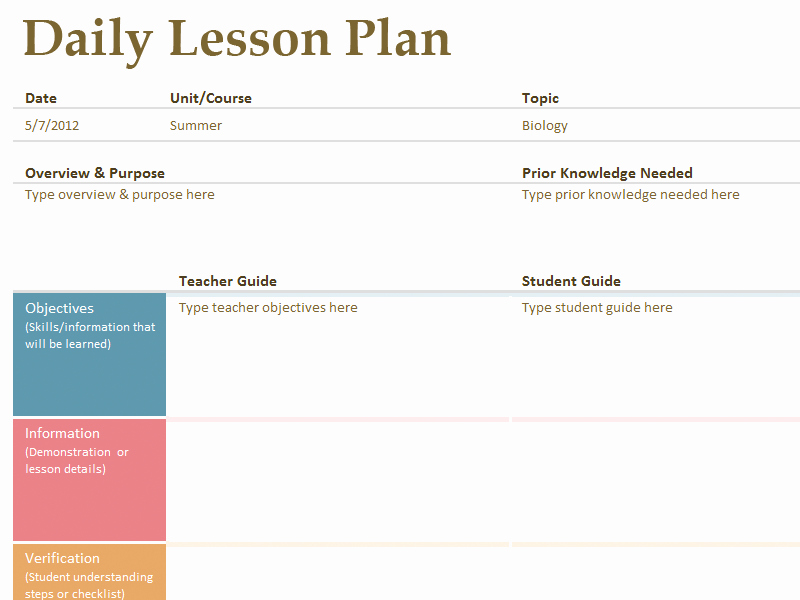 Weekly Lesson Plans Template Unique Printable Lesson Plan Template Free to