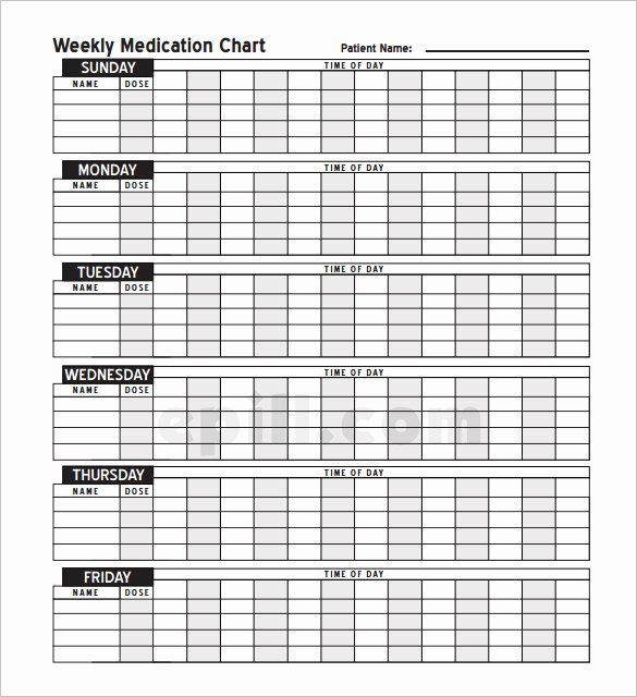 Weekly Medication Schedule Template Fresh Medication Schedule Template 14 Free Word Excel Pdf