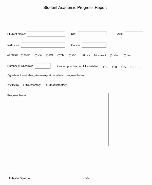 Weekly Progress Report Template Elegant Weekly Student Report Templates 5 Free Word Pdf format