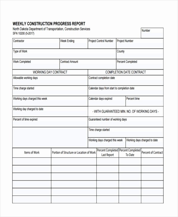 Weekly Progress Report Template Inspirational 41 Sample Weekly Report Templates