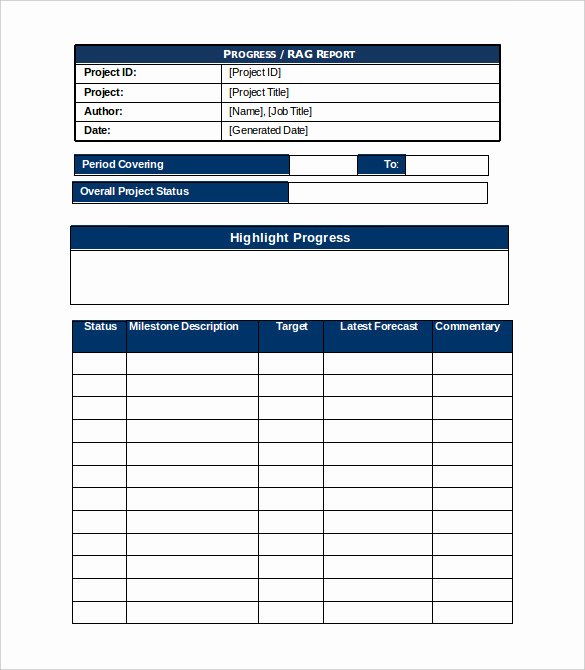 Weekly Progress Report Template Unique Weekly Status Report Templates 27 Free Word Documents