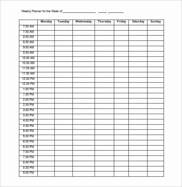 Weekly Schedule Template Pdf Awesome 9 Family Schedule Templates Doc Pdf