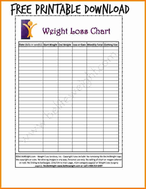 printable weight loss calendar