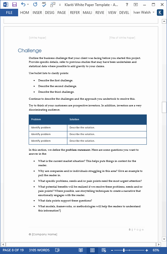 White Paper Template Doc Elegant White Papers – Ms Word Templates &amp; Free Tutorials