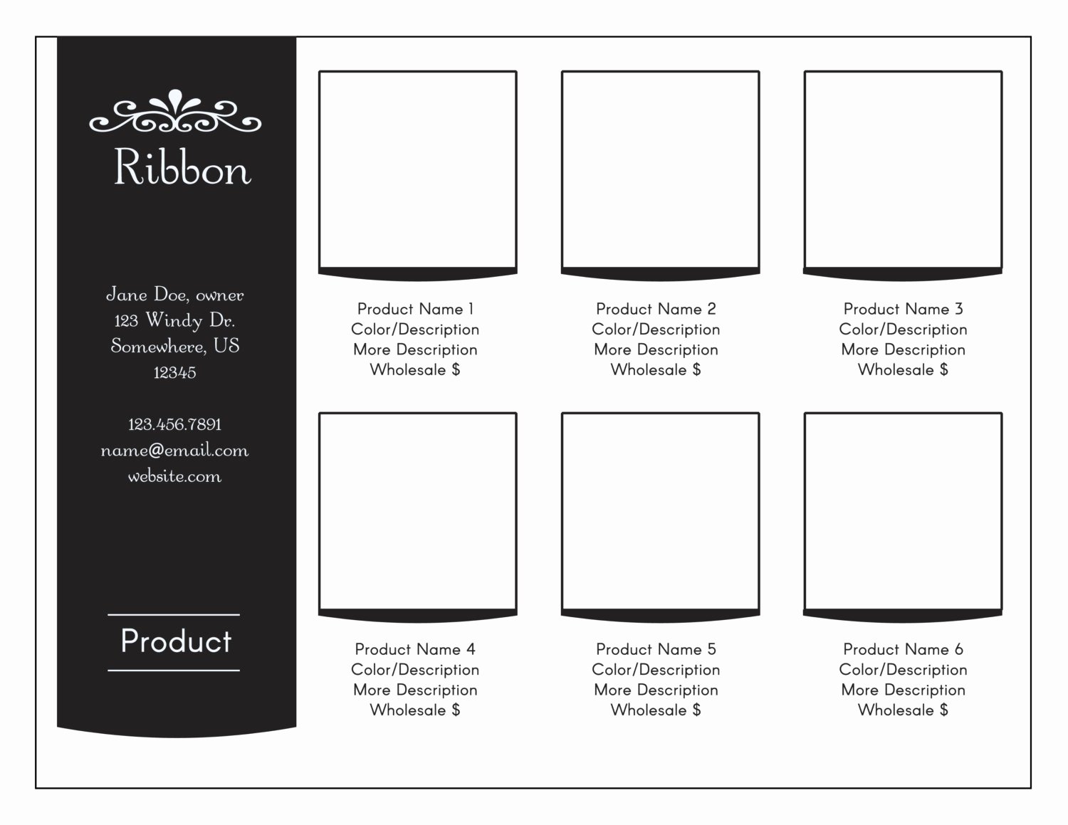 Wholesale Line Sheet Template Fresh Minimalist Line Sheet or wholesale Catalog Template Ribbon