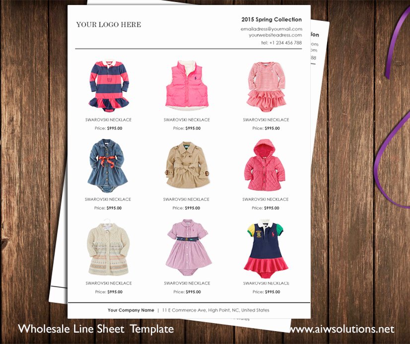 Wholesale Line Sheet Template Lovely wholesale Linesheet Template Line Sheet Template Product
