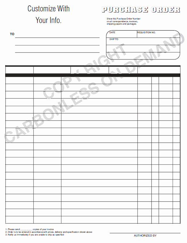 Wholesale order form Template New Carbonless forms Templates