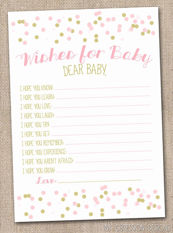 Wishes for Baby Template Awesome 7 Best Of Printable Wishes for Baby Pdf Free