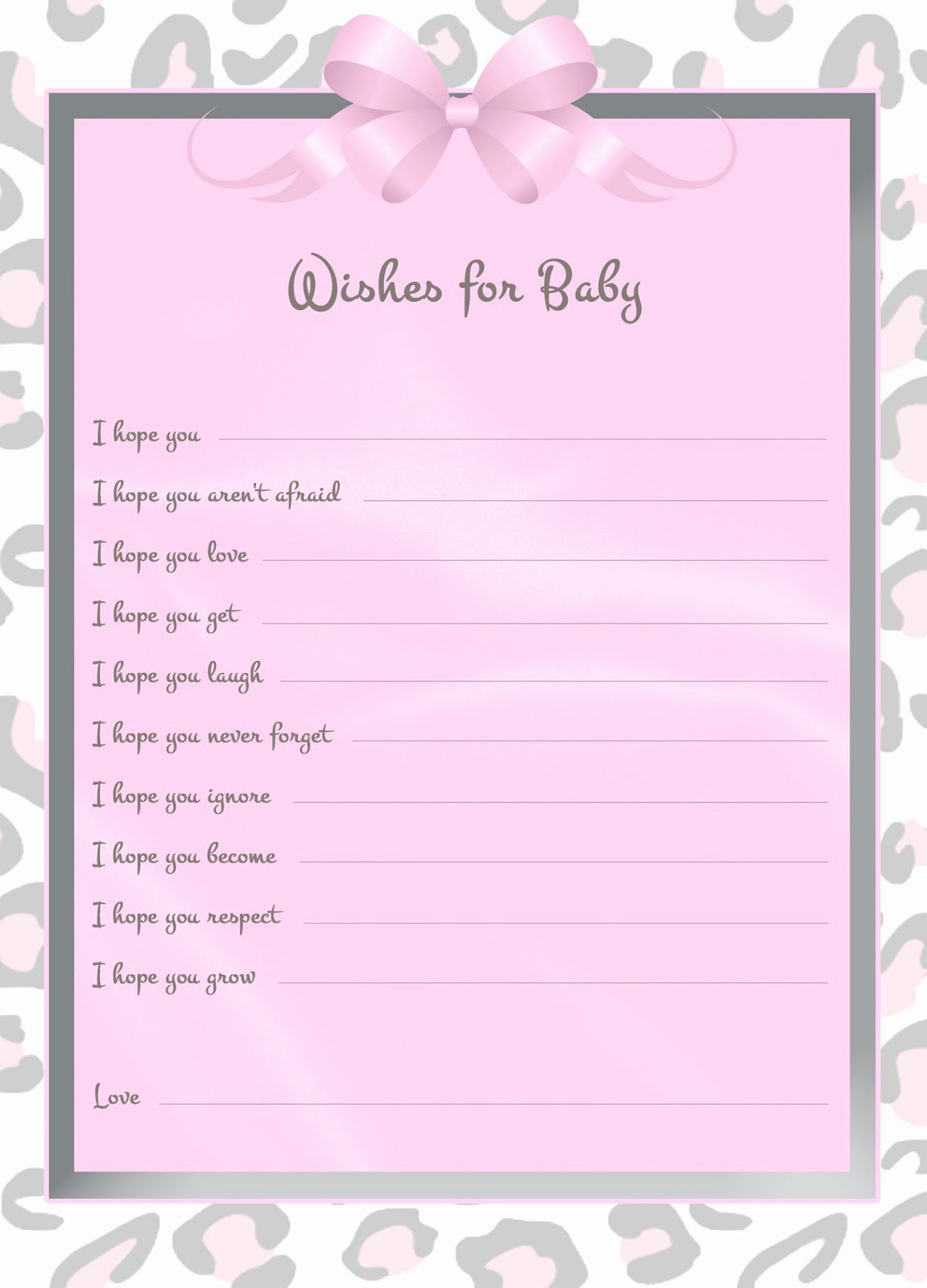 Wishes for Baby Template Lovely Free the Diva Freebies