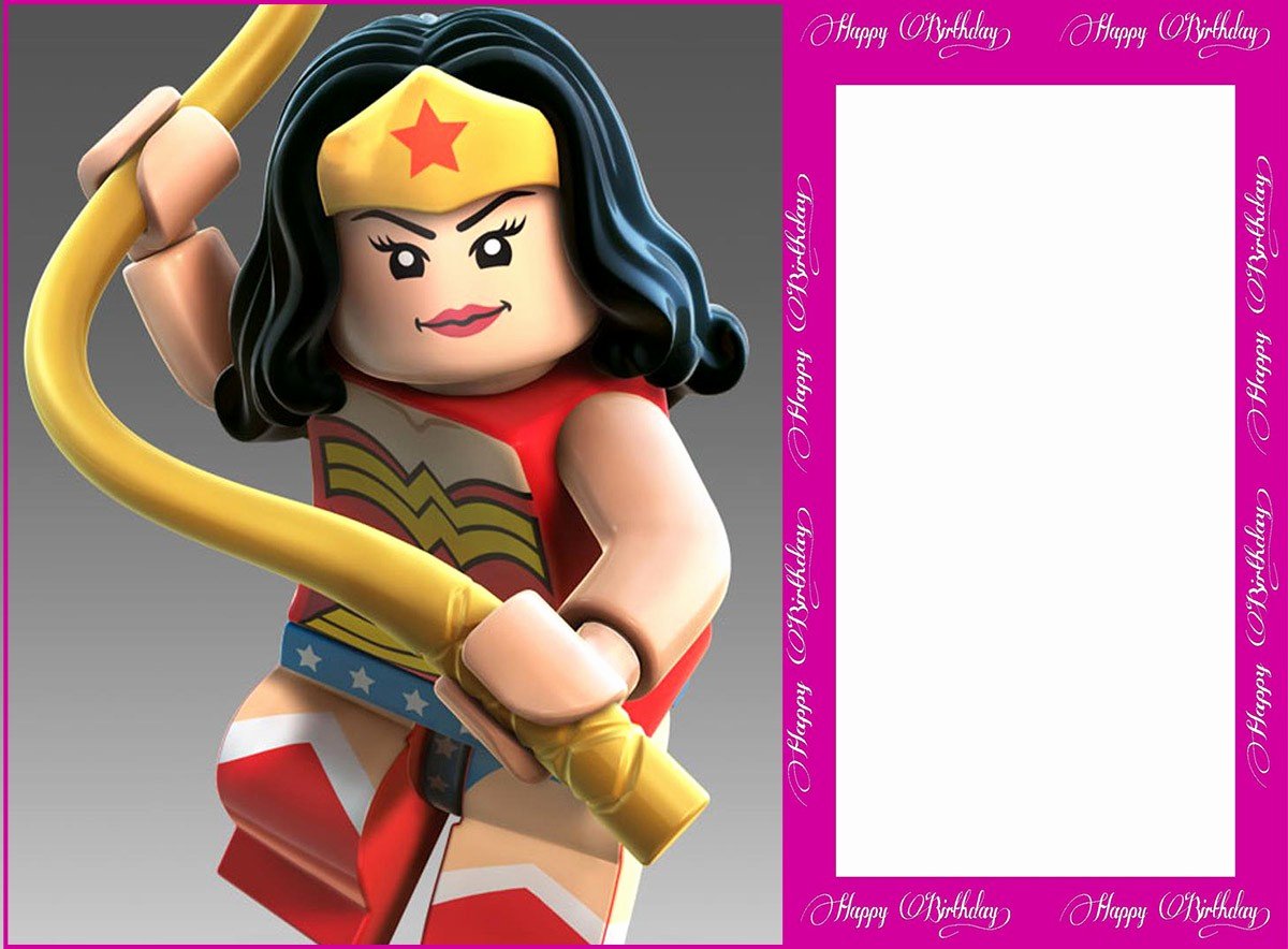 Wonder Woman Invitation Template Elegant Free Printable Lego Invitation Templates