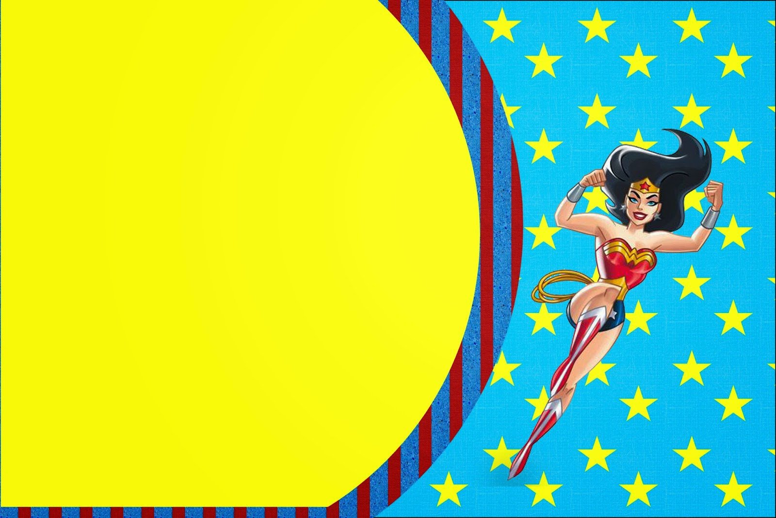 Wonder Woman Invitation Template Elegant Wonder Woman Free Printable Invitations Oh My Fiesta