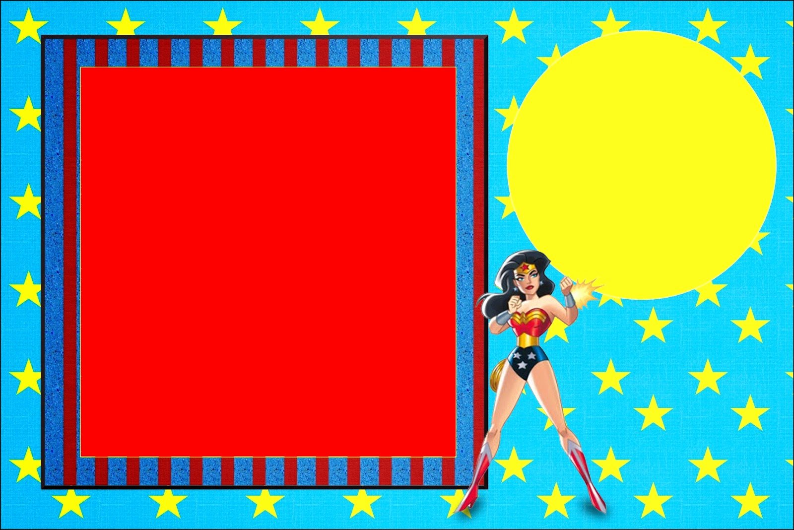 Wonder Woman Invitation Template Elegant Wonder Woman Invitation Template