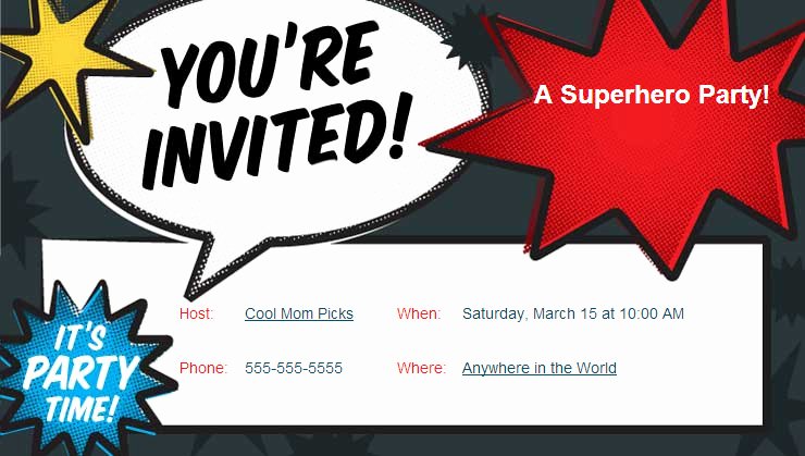 Wonder Woman Invitation Template Fresh the Best Superhero Party Ideas On A Bud Cool Mom Picks