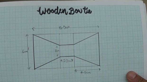 Wooden Bow Tie Template Unique Diy Wooden Bow Tie 5 Steps with