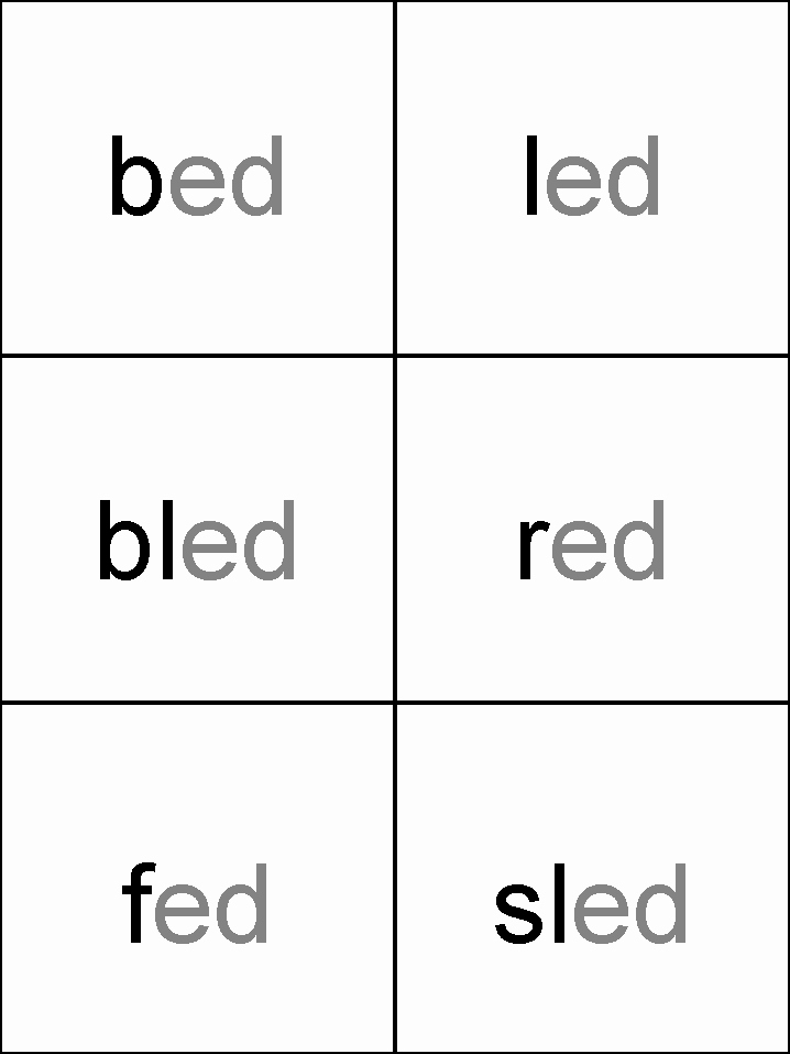 Word Flash Card Template Awesome Word Family Phonics Worksheets