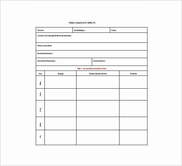 Word Lesson Plan Template Inspirational 8 Lesson Plan Templates – Free Sample Example format