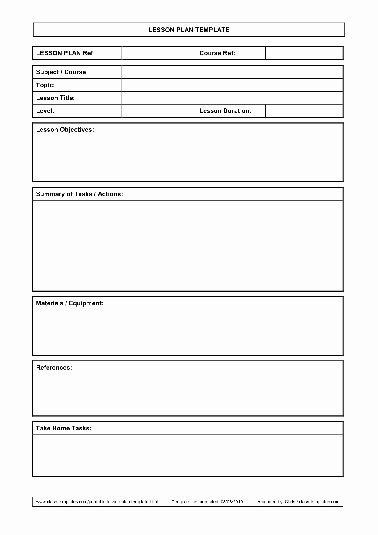 Word Lesson Plan Template New Lesson Plan Template … Teaching Ideas