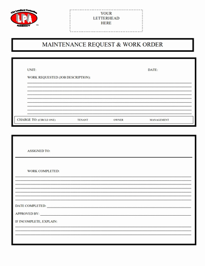 Work order form Template Best Of Work order Template Free Download Create Edit Fill and