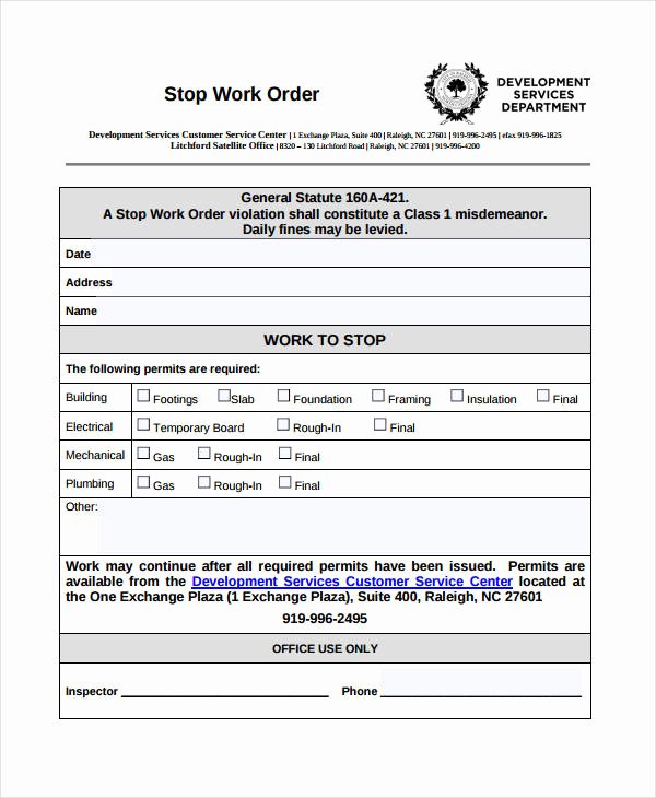 Work order Template Pdf New Work order Templates 9 Free Pdf format Download