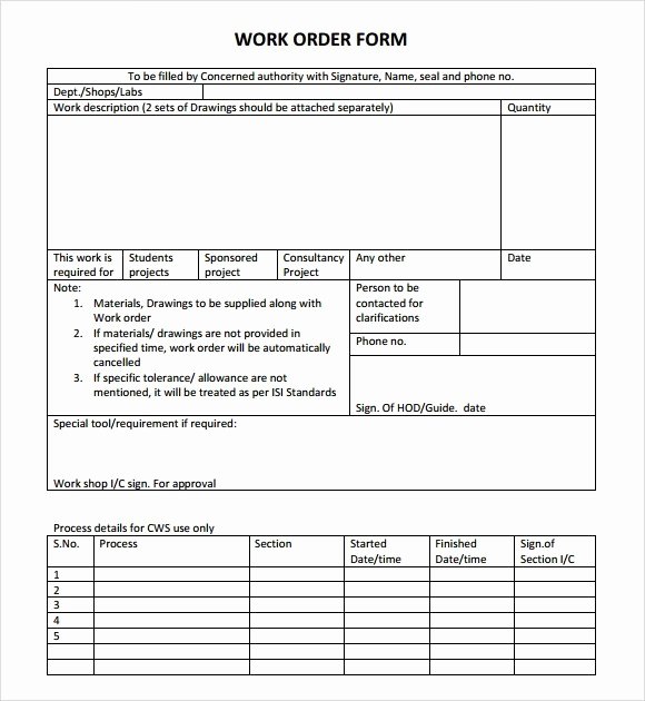 Work order Template Word New Work order Template Word [doc] Free Work order Templates