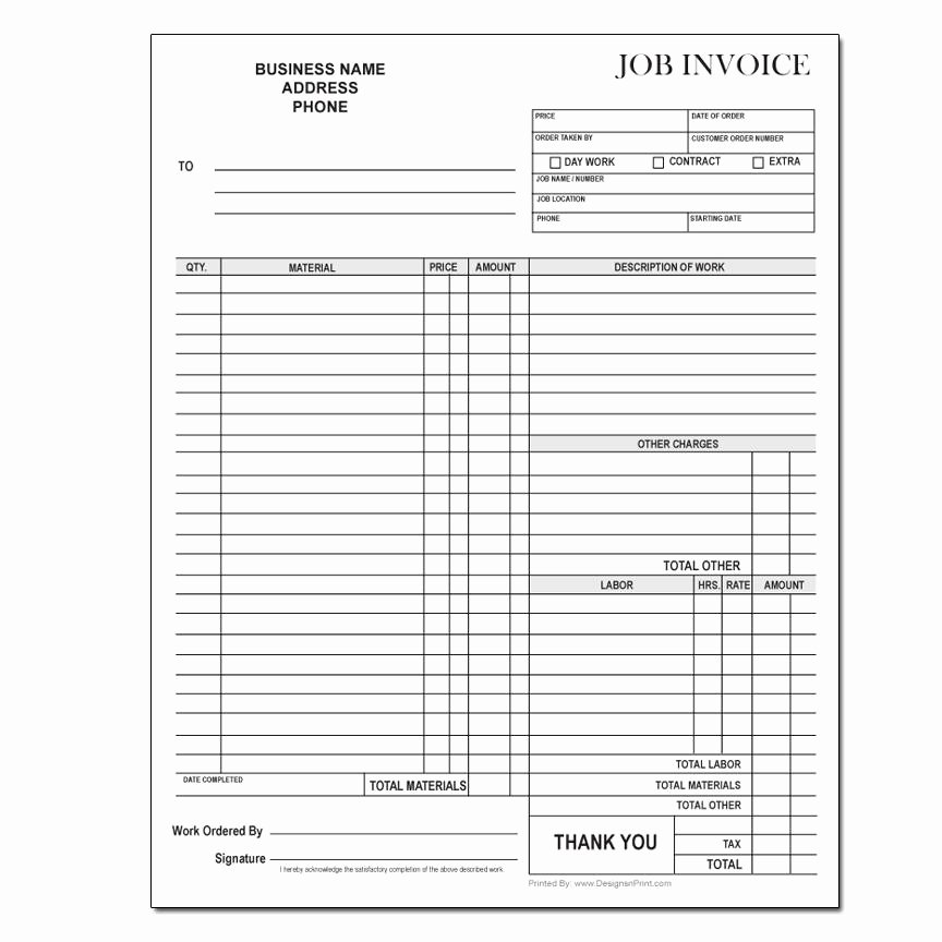 Work orders Template Free New Carbonless Work order forms Customized