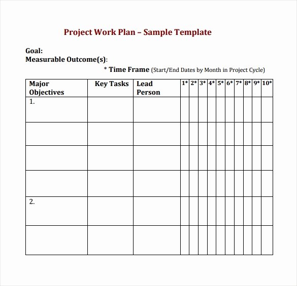 Work Plan Template Word Elegant 19 Useful Sample Project Plan Templates to Downlaod