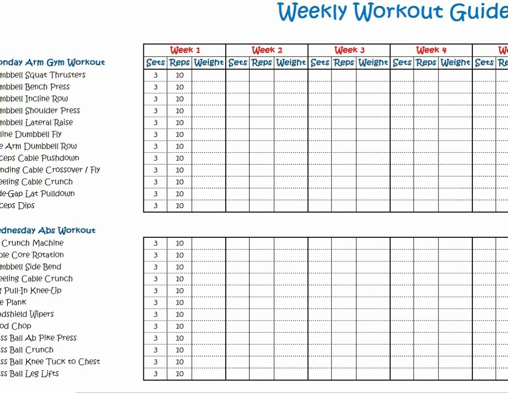 Workout Schedule Template Excel Lovely Weekly Workout Program Schedule Template Doc and Excel V