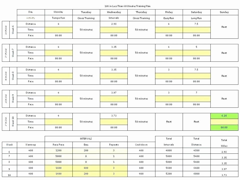 Workout Schedule Template Excel Unique Excel Fitness Training Template Schedule Personal Program