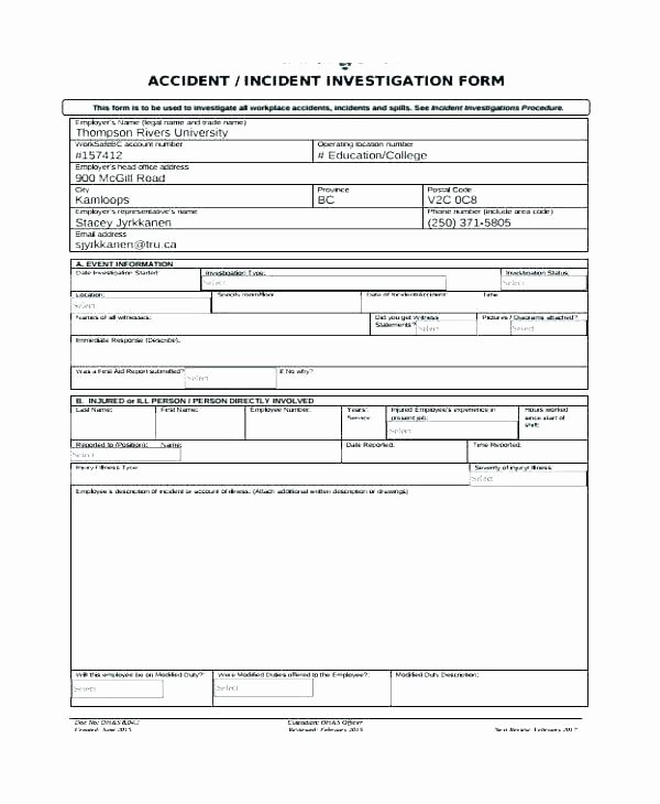 Workplace Investigation Report Template Best Of Workplace Investigation Report Template Work Incident