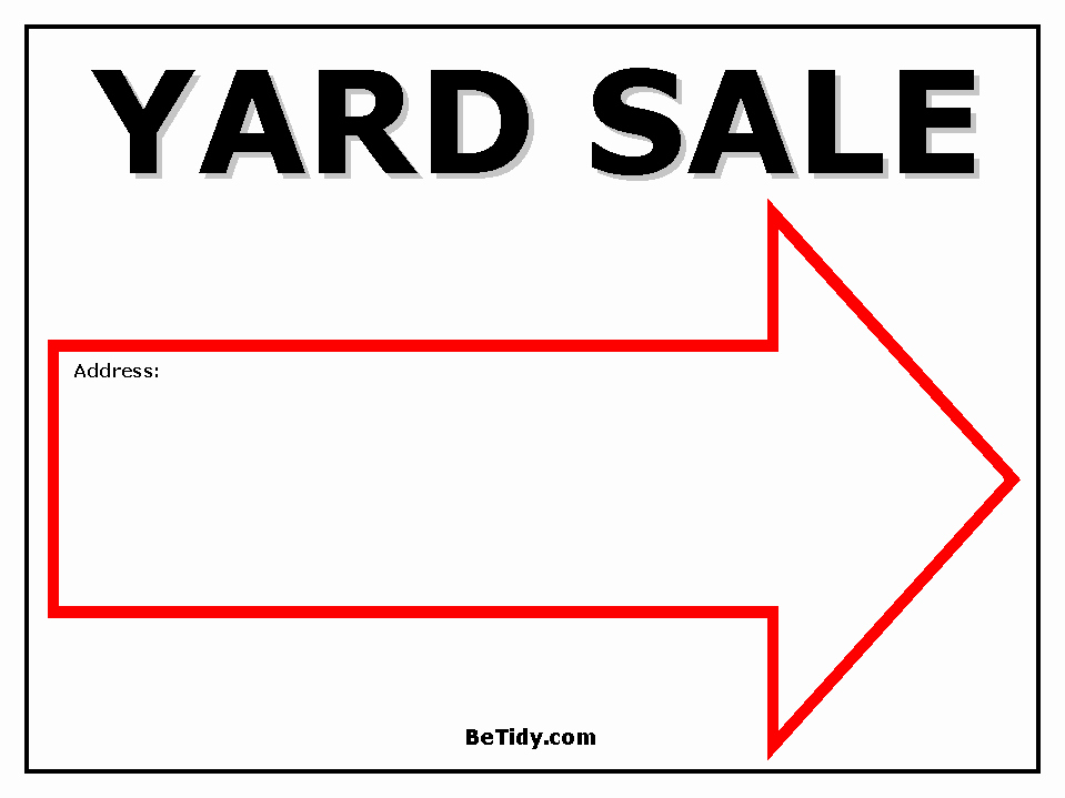 Yard Sale Sign Template New Free Printable Yard Sale Signs
