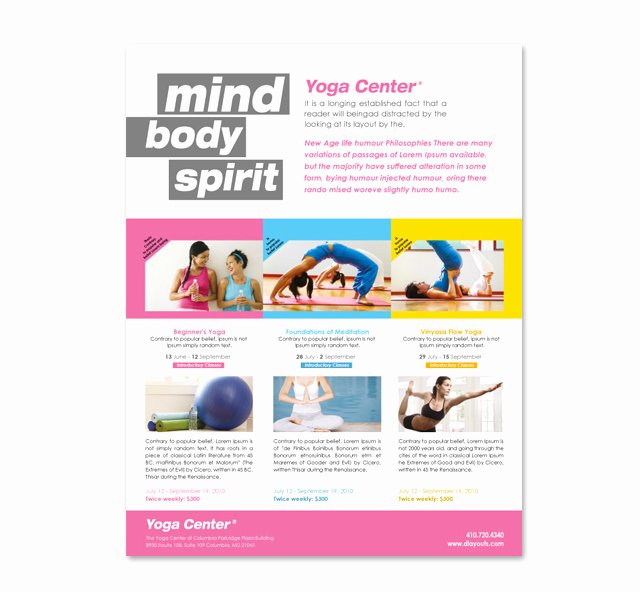 Yoga Flyer Template Free Inspirational Yoga Instructor &amp; Studio Flyer Template