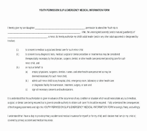 Youth Permission Slip Template New Youth Conference Registration form Template Permission