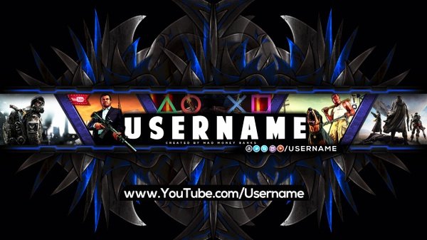 Youtube Banner Template Gaming Awesome Madmoneybanks Sellfy