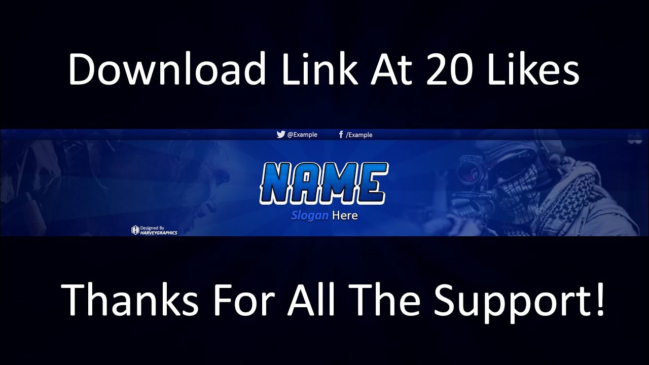 Youtube Banner Template Gaming New Gaming Banner Template Download Link at 20 Likes