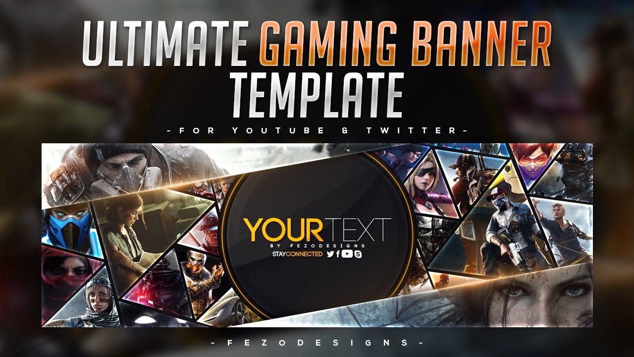 Youtube Banner Template Gaming Unique Ultimate Gaming Banner Template [ &amp; Twitter