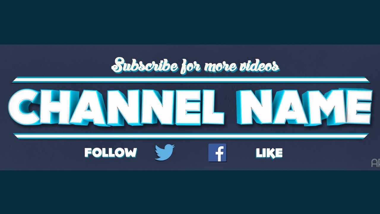 Youtube Banner Template Photoshop Inspirational Free 3d Youtube Banner Template Cinema4d Youtube Banner